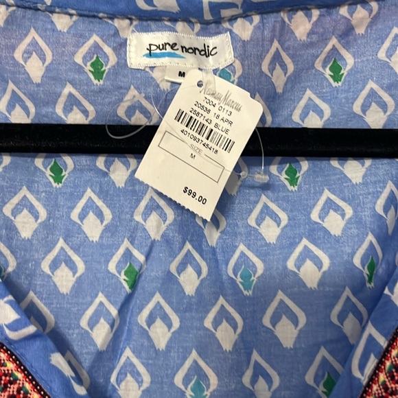 Pure Nordic  Kaftan
White Blue Print - Picture 4 of 5